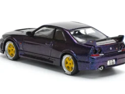 Skyline GT-R (R33) RHD (Right Hand Drive) Midnight Purple Metallic with Carbon Hood 1/64 Diecast Model Car by Pop Race
