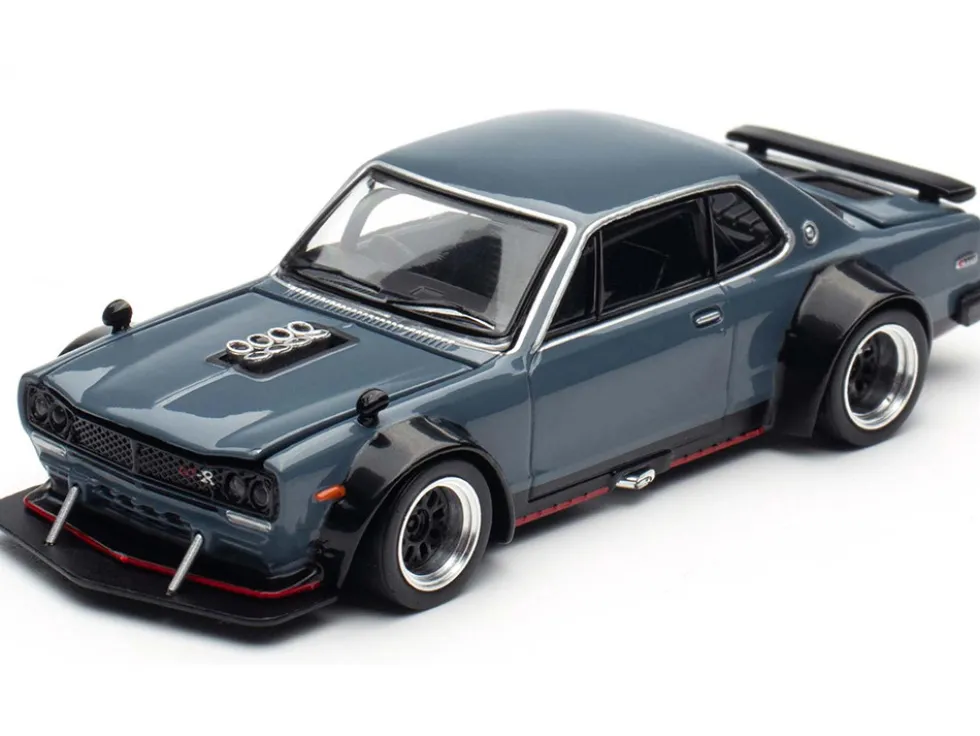 Skyline GT-R V8 Drift "Hakosuka" RHD (Right Hand Drive) Gray "Tokyo Auto Salon Hong Kong 2025" Special Edition 1/64 Diecast Model Car by Pop Race