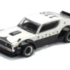 Skyline KPGC110 "Kenmeri" RHD (Right Hand Drive) "Japan National Police Agency Livery" Black and White 1/64 Diecast Model Car by Pop Race