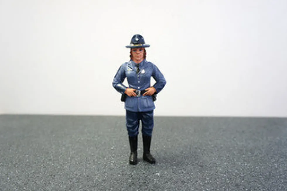 State Trooper Sharon Figure For 1:18 Diecast Model Cars American Diorama 16109