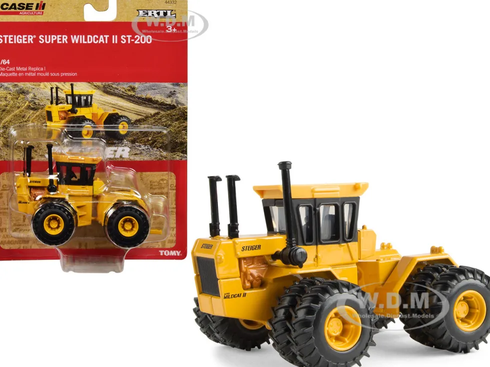 Steiger Super Wildcat II ST-200 Tractor Yellow Case IH Agriculture Series 1/64 Diecast Model ERTL TOMY 44332