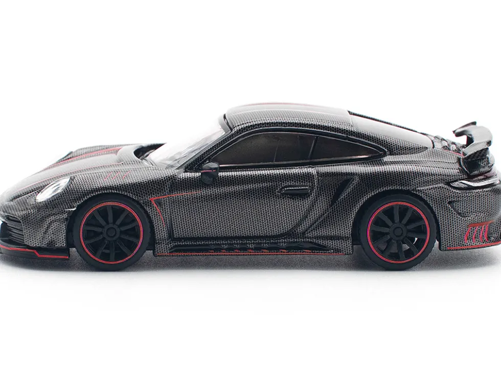 992 Stinger GTR Carbon Edition with Red Accents 1/64 Diecast Model Car by Pop Race