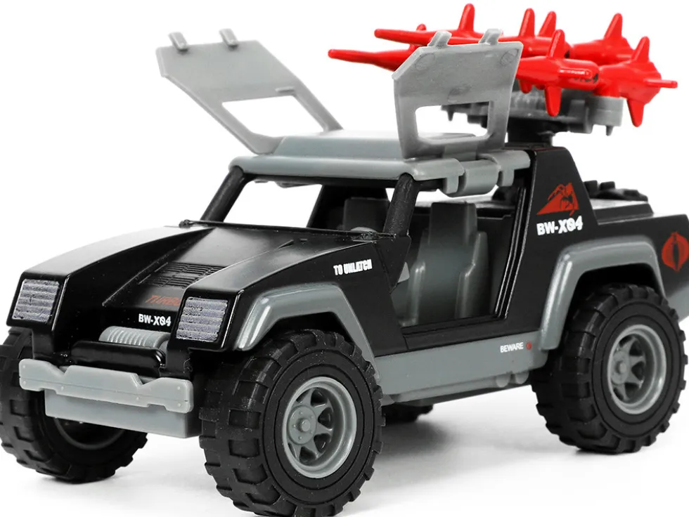Stinger with Missile Launcher Cobra Commander Diecast Figurine G.I. Joe Hollywood Rides Series 1/32 Diecast Model Car Jada 33085