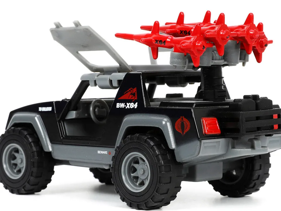 Stinger with Missile Launcher Cobra Commander Diecast Figurine G.I. Joe Hollywood Rides Series 1/32 Diecast Model Car Jada 33085