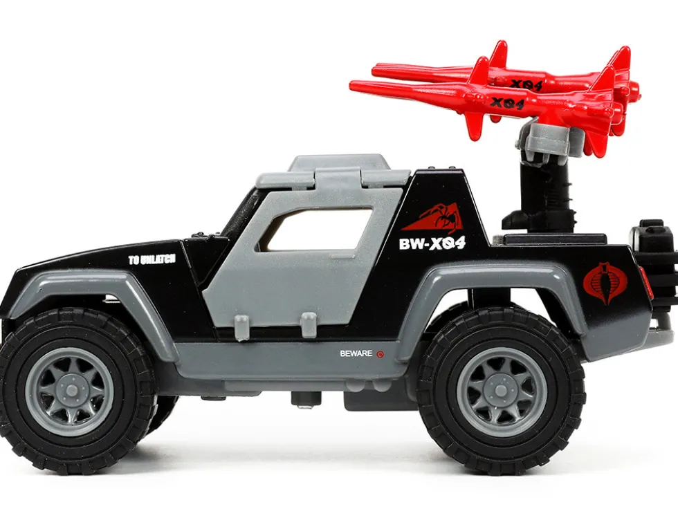 Stinger with Missile Launcher Cobra Commander Diecast Figurine G.I. Joe Hollywood Rides Series 1/32 Diecast Model Car Jada 33085