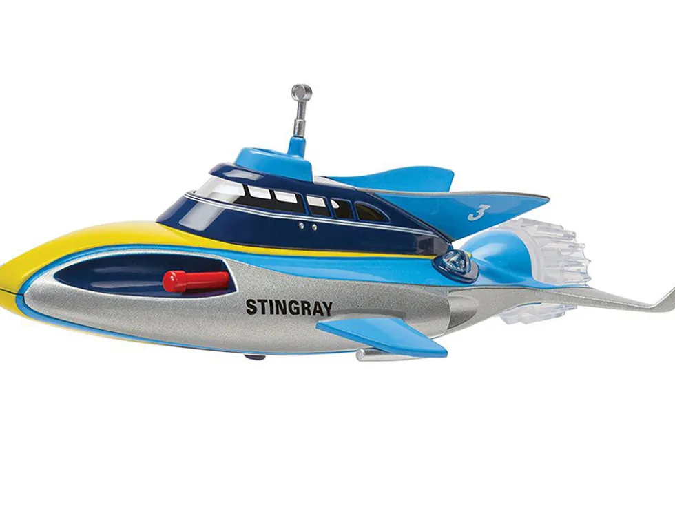 Stingray Submarine Blue and Silver with Yellow Stripes "Gerry Anderson's Stingray" (1964) TV Series Diecast Model by Corgi