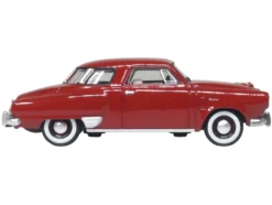1950 Studebaker Champion Starlight Coupe Commanche Red 1/87 (HO) Scale Diecast Model Car by Oxford Diecast