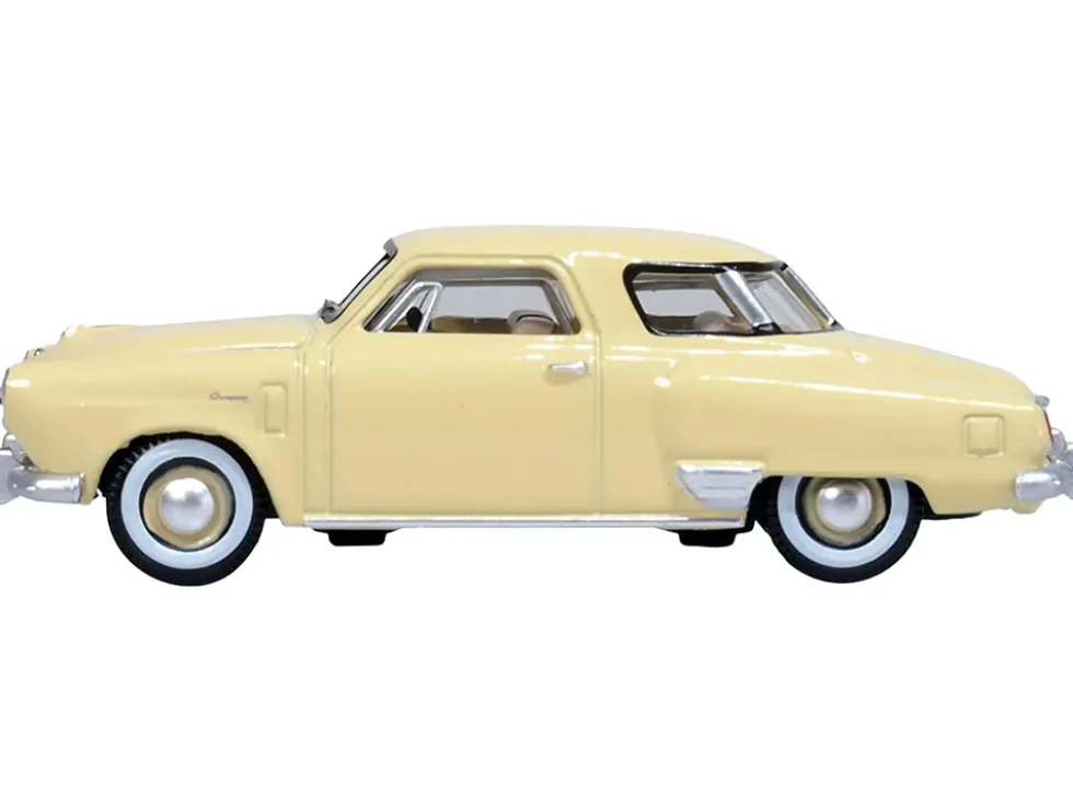 1950 Studebaker Champion Starlight Coupe Tulip Cream 1/87 (HO) Scale Diecast Model Car by Oxford Diecast