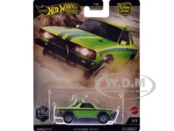 Subaru BRAT Utility Truck Green Metallic with Stripes "HW Off Road" Series Diecast Model Car by Hot Wheels