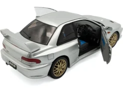 1998 Subaru Impreza 22B RHD (Right Hand Drive) Silver Metallic with Gold Wheels 1/18 Diecast Model Car by Solido