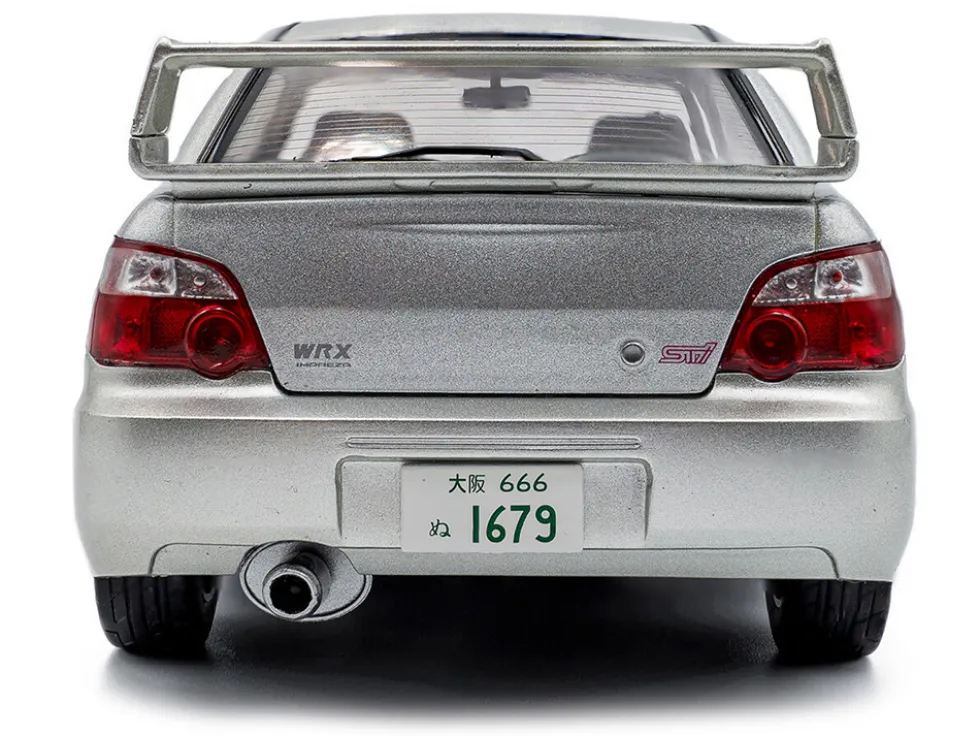 2004 Subaru Impreza WRX STI RHD (Right Hand Drive) Premium Silver Effect 1/18 Diecast Model Car by Solido