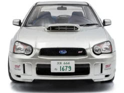 2004 Subaru Impreza WRX STI RHD (Right Hand Drive) Premium Silver Effect 1/18 Diecast Model Car by Solido