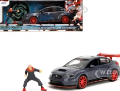 2016 Subaru WRX STI Widebody Dark Blue and Yuji Itadori Diecast Figure