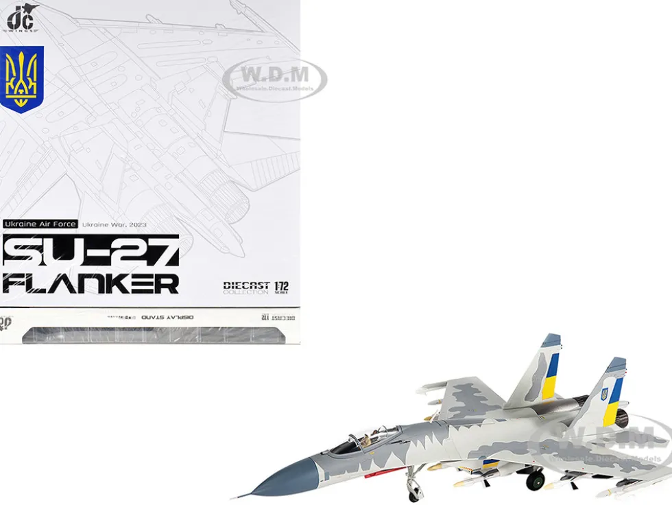 Sukhoi Su-27 Flanker Aircraft "Ukraine War" (2023) Ukrainian Air Forces 1/72 Diecast Model by JC Wings