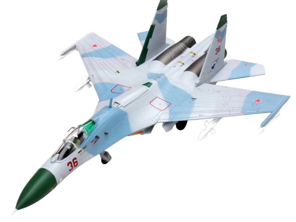 Sukhoi Su-27 Flanker-B Aircraft "Red 36, 941st Fighter Aviation Regiment" (1987) Soviet Air Force 1/100 Diecast Model Airplane by Legion