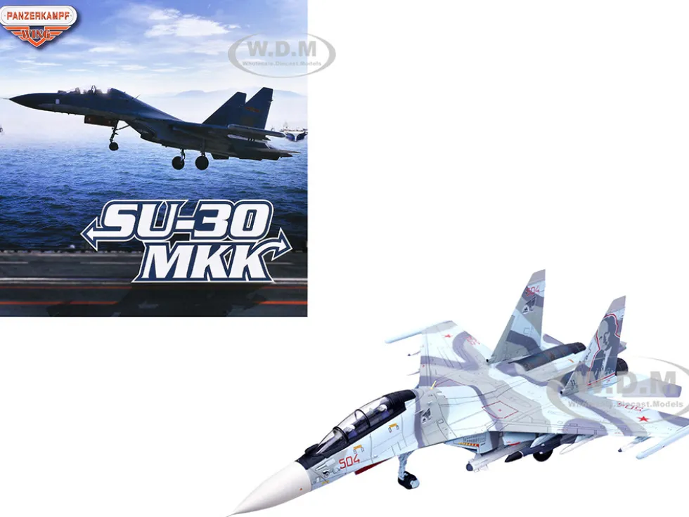 Sukhoi Su-30MKK Flanker-G Fighter Aircraft #504 "Russian Air Force" "Wing" Series 1/72 Diecast Model by Panzerkampf