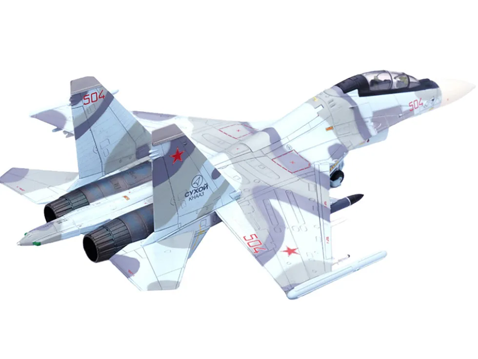 Sukhoi Su-30MKK Flanker-G Fighter Aircraft #504 "Russian Air Force" "Wing" Series 1/72 Diecast Model by Panzerkampf