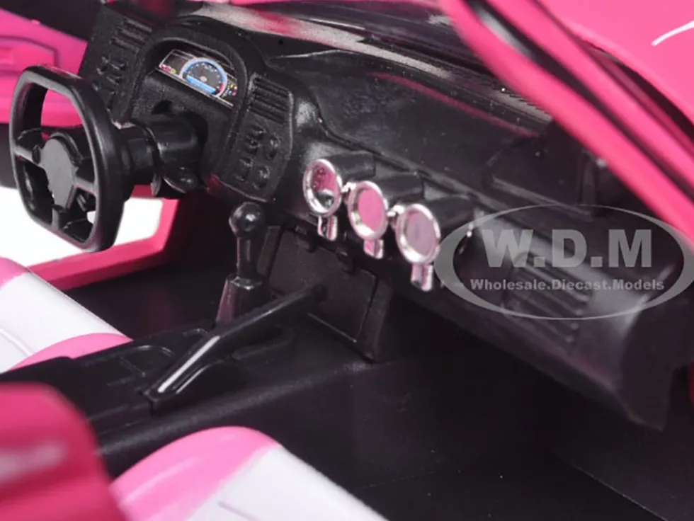 Suki's 2001 Honda S2000 Convertible Pink with Graphics "25 Years of Fast & Furious" "2 Fast 2 Furious" (2003) Movie 1/24 Diecast Model Car by Jada