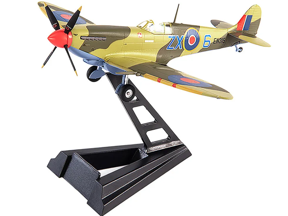 Supermarine Spitfire MK IXC Fighter Aircraft Royal Air Force Ldr Stanislav Skalsk Polish Combat Team North Africa 1943 1/72 Diecast Model JC Wings JCW-72-SPF-003
