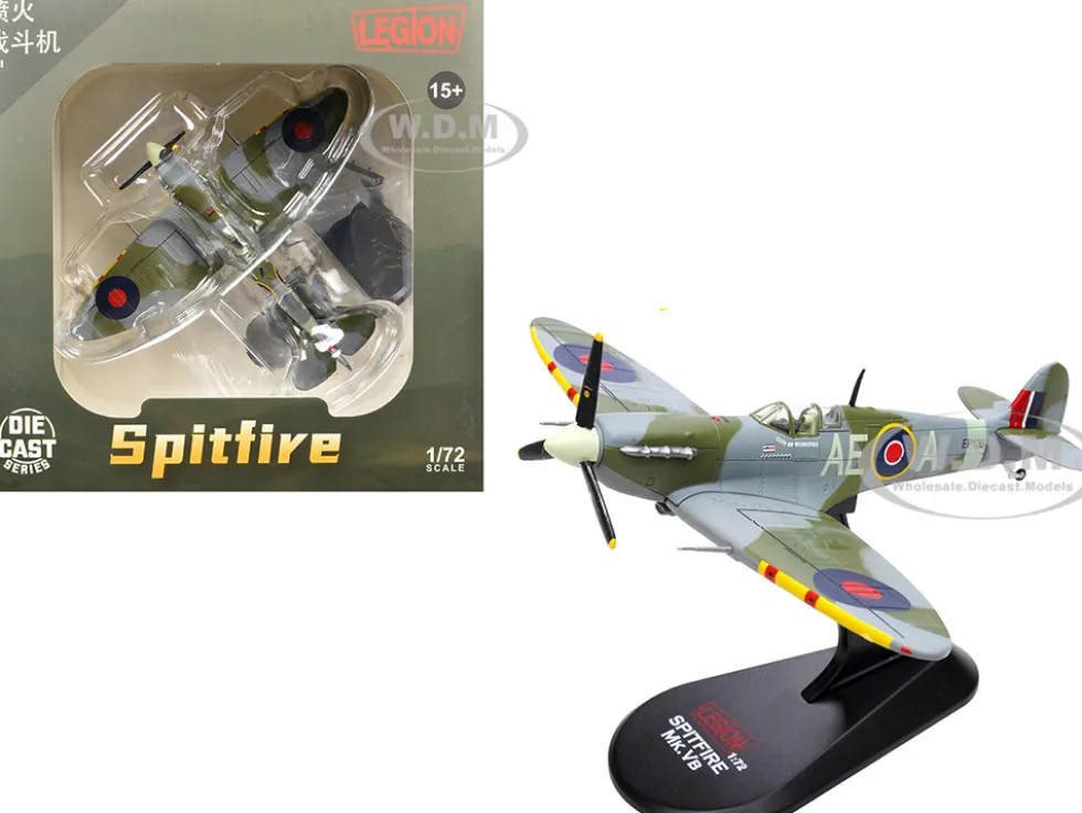 Supermarine Spitfire Mk Vb Fighter Aircraft "EP120, Flight Lieutenant James 'Jeff' Northcott, No. 402 City of Winnipeg Squadron" (1943-1944) Royal Canadian Air Force 1/72 Diecast Model Airplane by Legion