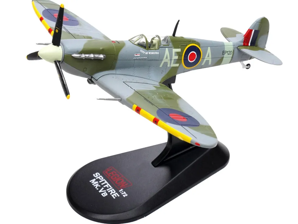 Supermarine Spitfire Mk Vb Fighter Aircraft "EP120, Flight Lieutenant James 'Jeff' Northcott, No. 402 City of Winnipeg Squadron" (1943-1944) Royal Canadian Air Force 1/72 Diecast Model Airplane by Legion