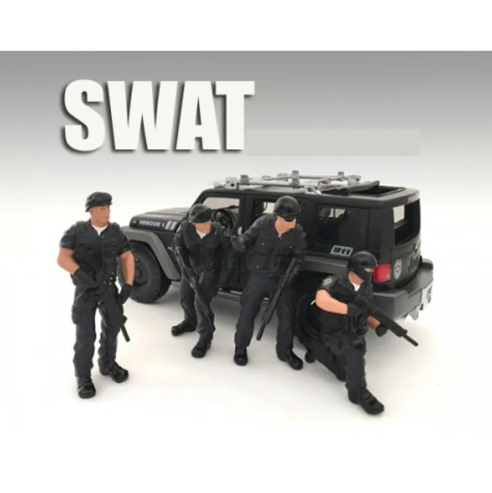 SWAT Team Rifleman Figure For 1:24 Scale Models American Diorama 77470