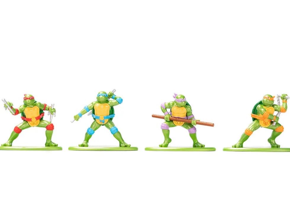 Teenage Mutant Ninja Turtles Turtle Lair Diorama Set with Figures and Party Wagon Nano Scene Series Model Jada 34679