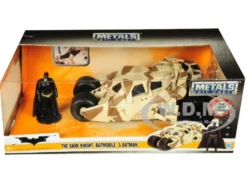 The Dark Knight Batmobile Batman Diecast Figure Camouflage Version DC Comics Series 1/24 Diecast Model Car Jada 98543