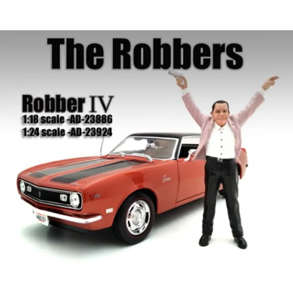 The Robbers 4 Piece Figure Set For 1:18 Scale Models American Diorama 23883-23884-23885-23886