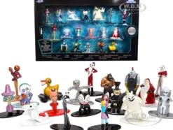 Tim Burton's The Nightmare Before Christmas Set of 18 Diecast Figurines Nano Metalfigs Series Jada 32912
