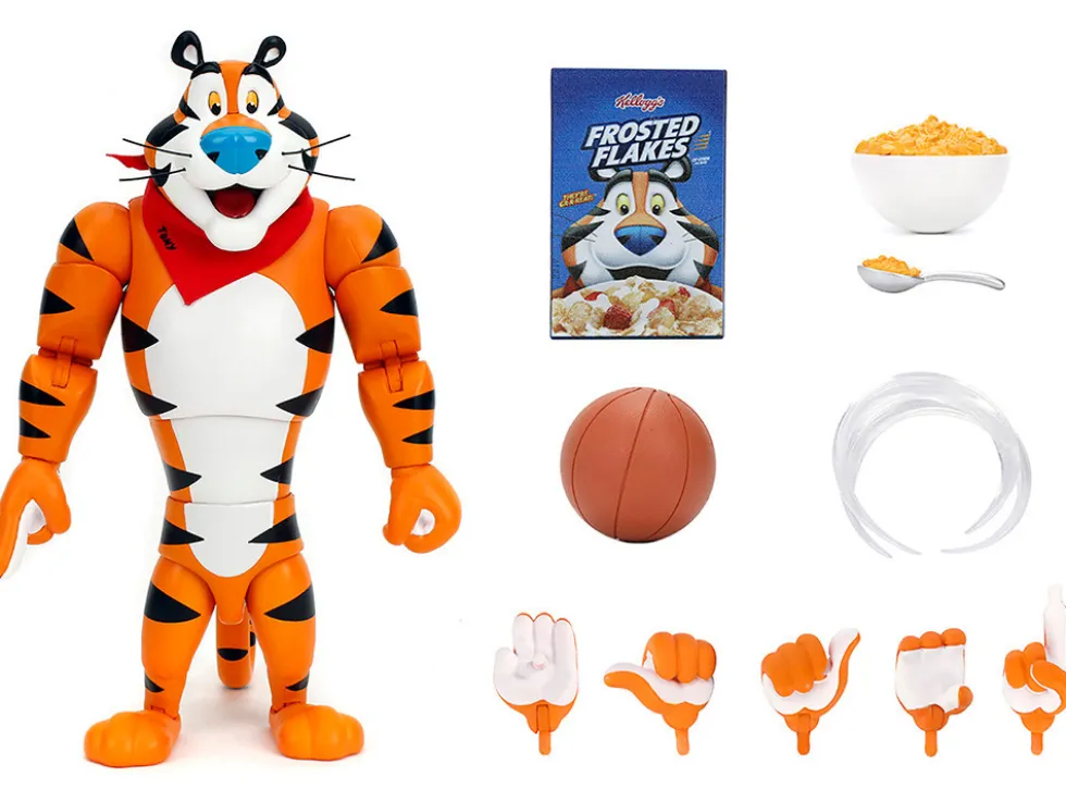 Tony the Tiger 6.75" Moveable Figure with Alternate Hands and Accessories "Kellogg's Frosted Flakes" Model by Jada