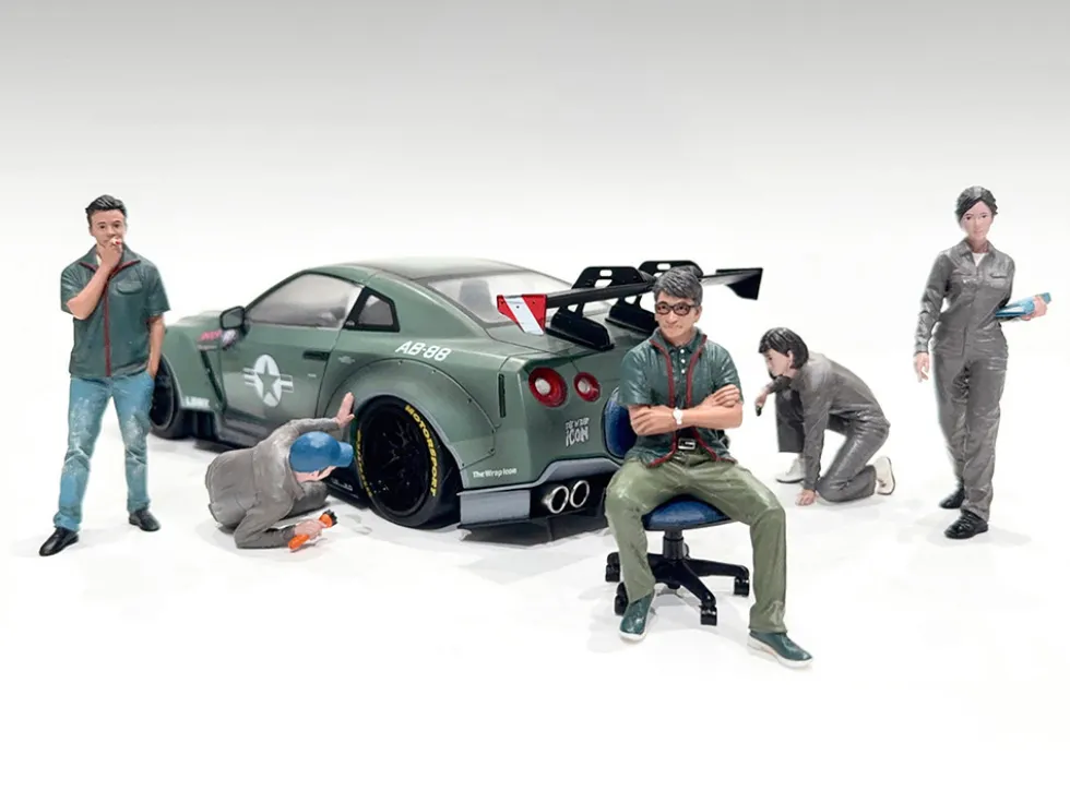Top Tuners 5 piece Figure Set "Premium" Series for 1/18 Scale Models by American Diorama