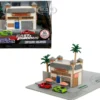 Toretto Cafe Diorama with Mitsubishi Eclipse Green and Ford F-150 SVT Lightning Red "Fast and Furious" "Nano Scene" Series Model by Jada