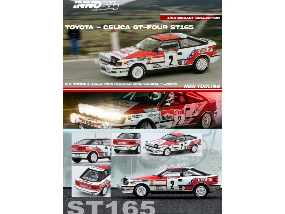 Toyota Celica GT-Four (ST165) #2 Carlos Sainz - Luis Moya Winner "Rally Monte Carlo" (1991) 1/64 Diecast Model Car by Inno Models