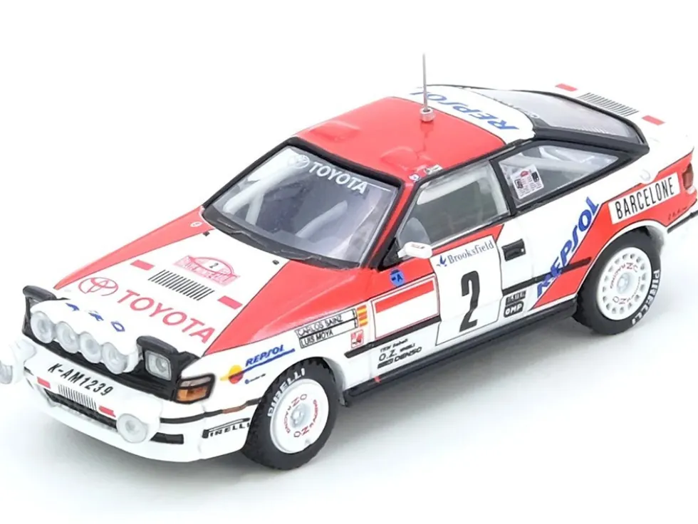 Toyota Celica GT-Four (ST165) #2 Carlos Sainz - Luis Moya Winner "Rally Monte Carlo" (1991) 1/64 Diecast Model Car by Inno Models