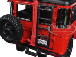 Toyota FJ40 Land Cruiser Red "4x4 Overlanders" Series 1/24 Diecast Model Car Motormax 79137