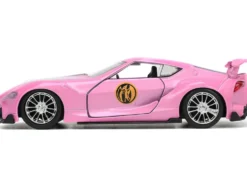 Toyota FT-1 Concept Pink Metallic Pink Ranger Diecast Figurine Power Rangers Hollywood Rides Series 1/32 Diecast Model Car Jada 33079