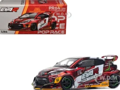 Toyota Goodride GR Yaris RHD (Right Hand Drive) "EVA RT Production Model-02" Red Metallic with Graphics 1/64 Diecast Model Car by Pop Race