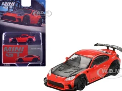 Toyota GR86 "LB-Nation - Liberty Walk" Red with Carbon Hood Limited Edition 1/64 Diecast Model Car by Mini GT