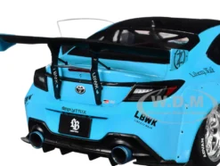 2024 Toyota GR86 LBWK Body Kit RHD (Right Hand Drive) Baby Blue with Black Top 1/18 Diecast Model Car by Solido