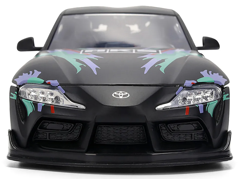 2020 Toyota GR Supra "HKS" Matt Black with Graphics "JDM Tuners" Series 1/24 Diecast Model Car by Jada
