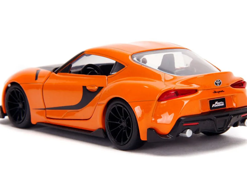 Toyota GR Supra Orange Black Stripes Fast & Furious 9 F9 2021 Movie 1/32 Diecast Model Car Jada 32016