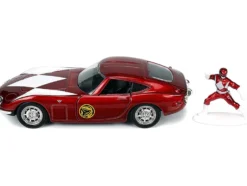 1967 Toyota 2000GT RHD Right Hand Drive Red Metallic Red Ranger Diecast Figurine Power Rangers Hollywood Rides Series 1/32 Diecast Model Car Jada 33074