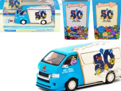 Toyota Hiace Widebody Van Mr. Men Little Miss 50th Anniversary 1971-2021 METAL OIL CAN 1/64 Diecast Model Car Tarmac Works T64-038-MR