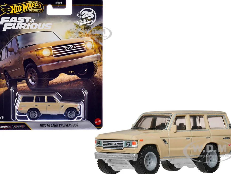 Toyota Land Cruiser FJ60 Tan "Hobbs & Shaw" (2019) Movie "Fast & Furious" Series Diecast Model Car by Hot Wheels