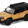 2024 Toyota Land Cruiser Prado Gold Metallic with Red Stripes and Roof Rack 1/64 Diecast Model Car by GCD