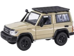 2023 Toyota Land Cruiser 71 Sandy Taupe "70th Anniversary" with Roofrack 1/64 Diecast Model Car by Paragon Models