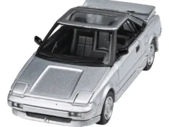 1985 Toyota MR2 MK1 Super Silver Metallic with Sunroof 1/64 Diecast Model Car Paragon Models PA-55363