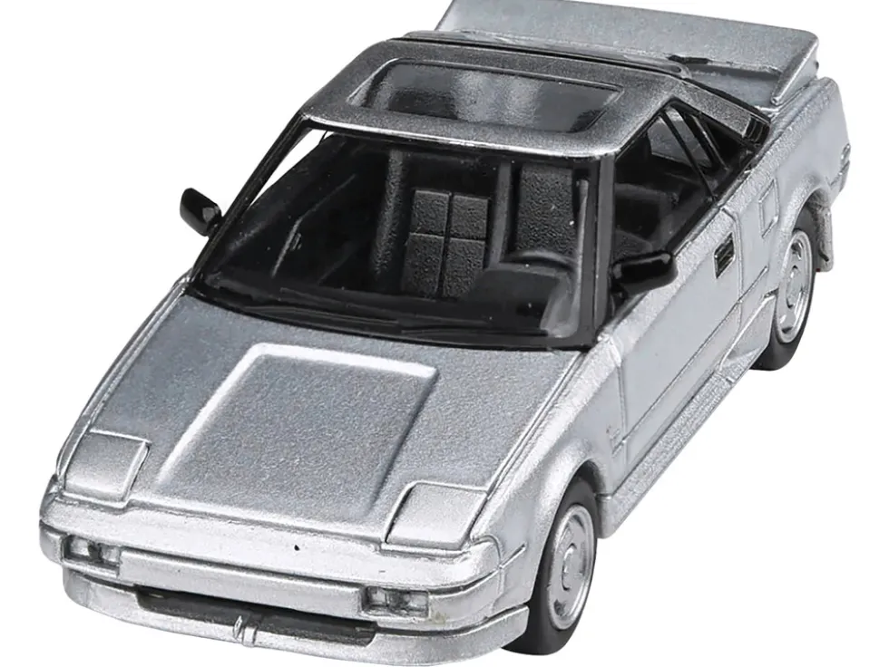 1985 Toyota MR2 MK1 Super Silver Metallic with Sunroof 1/64 Diecast Model Car Paragon Models PA-55363