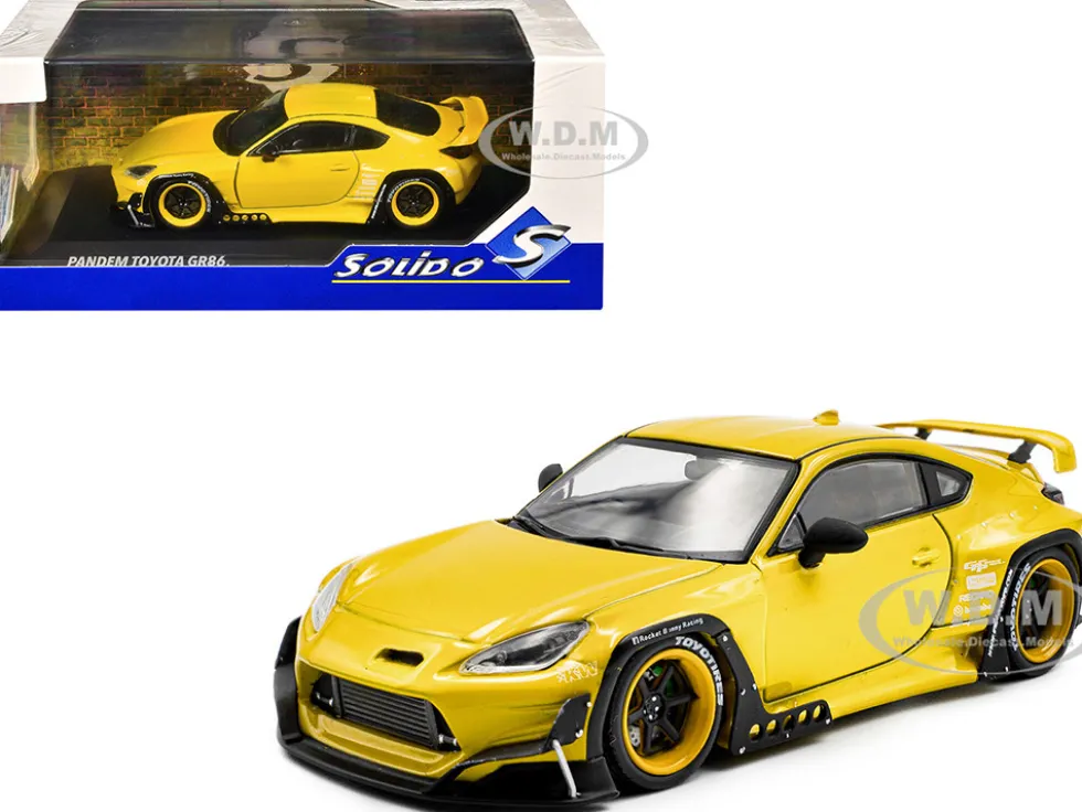 2022 Toyota Pandem GR86 Yellow 1/43 Diecast Model Car by Solido